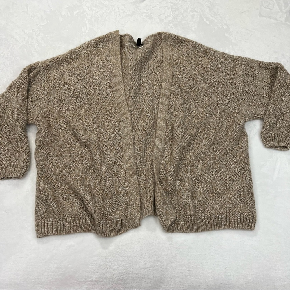 Moon & Madison Open Front Oversized Cardigan Acrylic